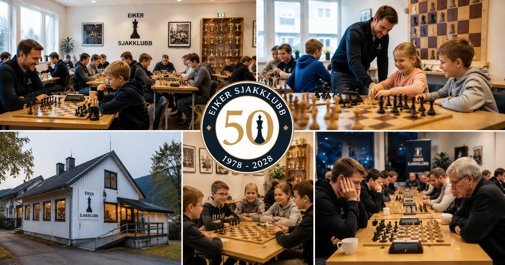 Eiker Sjakklubb through the years - celebrating 50 years, 1978-2028